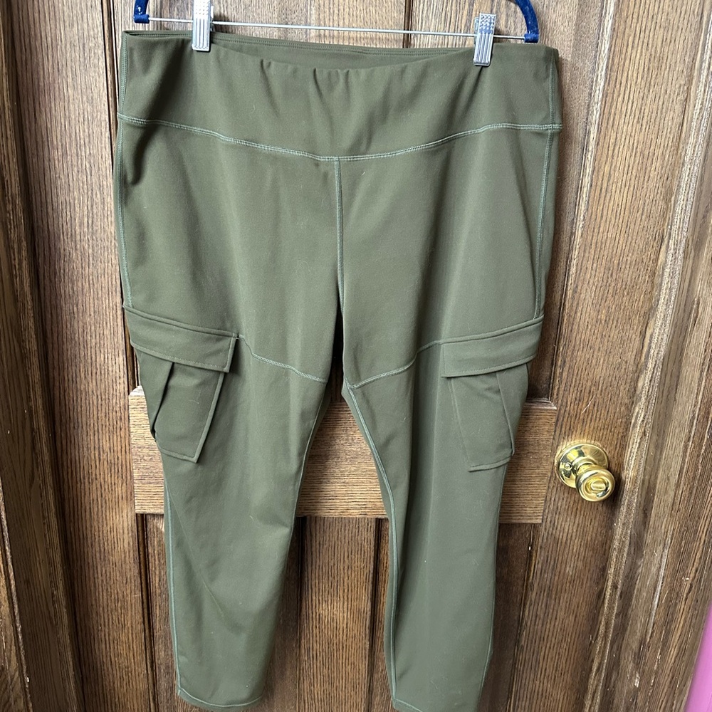 HALARA High Waisted Cargo Pocket Skinny Yoga Leggings 2x CURVE